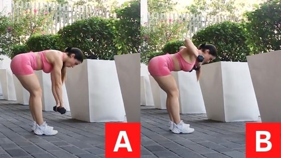 Bent-over row, back workouts for women