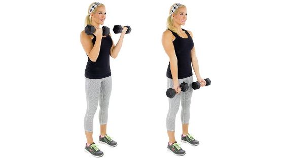 Bicep curls for flabby arms